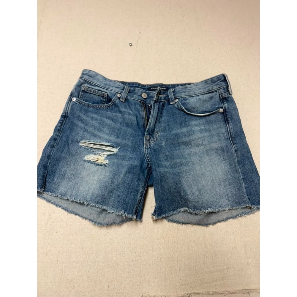 Lucky Brand Mid Rise Cutoff Denim Shorts Women’s Size 6/28 Distressed [A64]